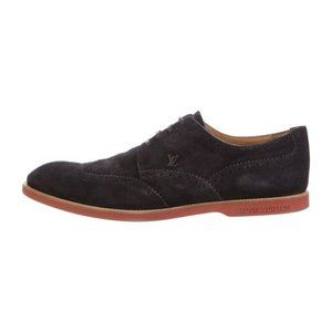 Louis Vuitton Suede Leather Trim Embellishment Brogues (BLUE/BLACK | US 9 1/2)
